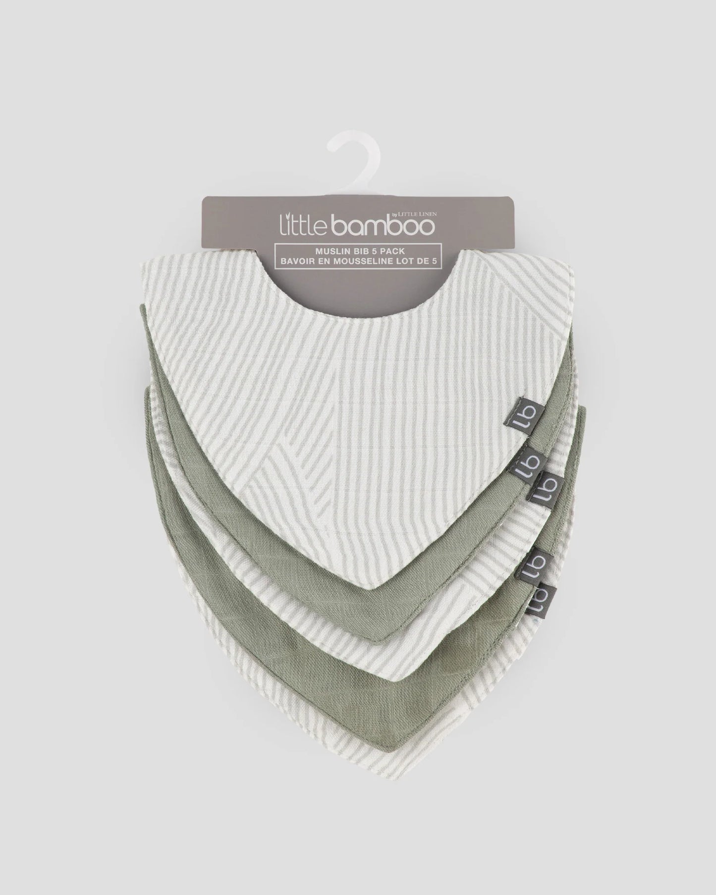 Muslin Bibs 5PK - Bayleaf