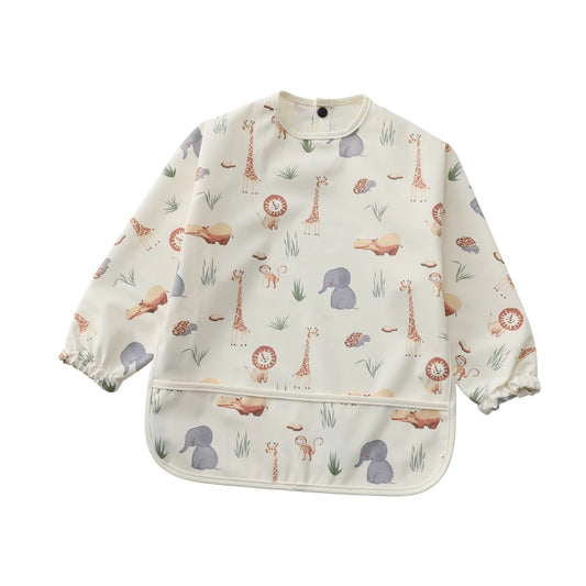 Smock Bib - Light Safari