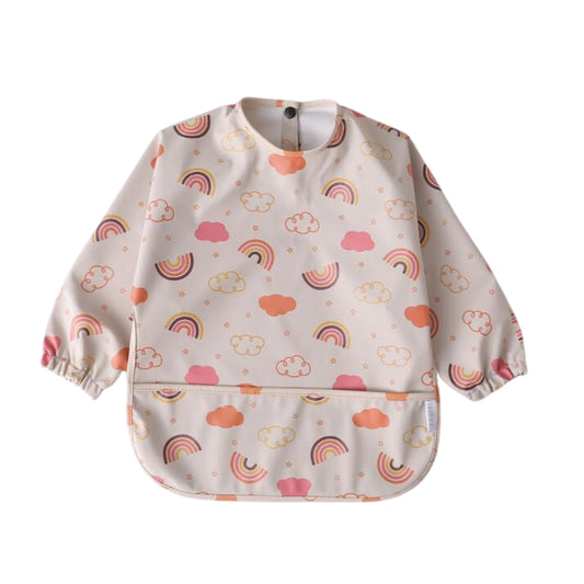 Smock Bib - Ivory Rainbow