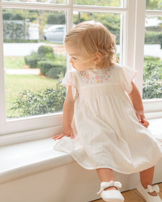 Willa Embroidery Dress - Cream