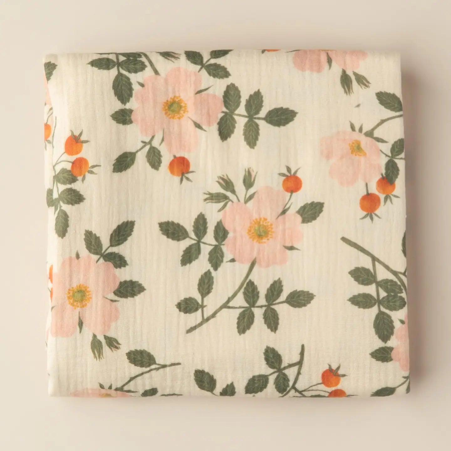 Wild Roses Muslin Baby Swaddle