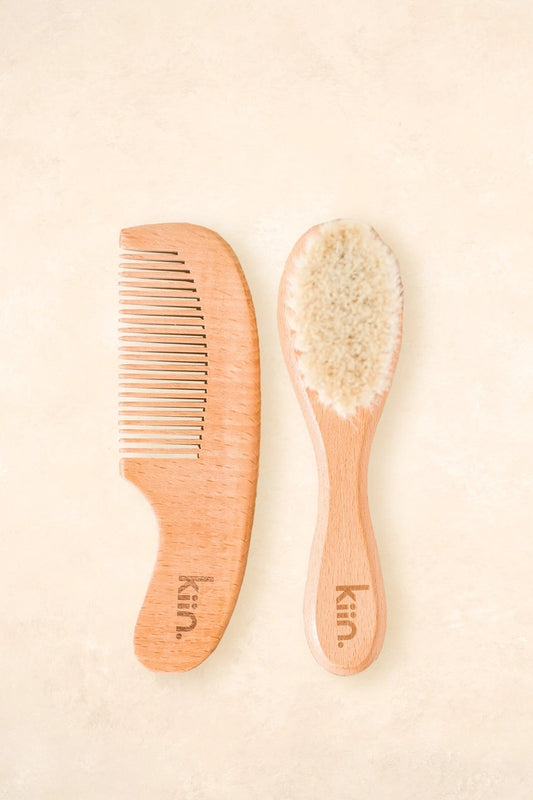 Wooden Baby Brush & Comb Set
