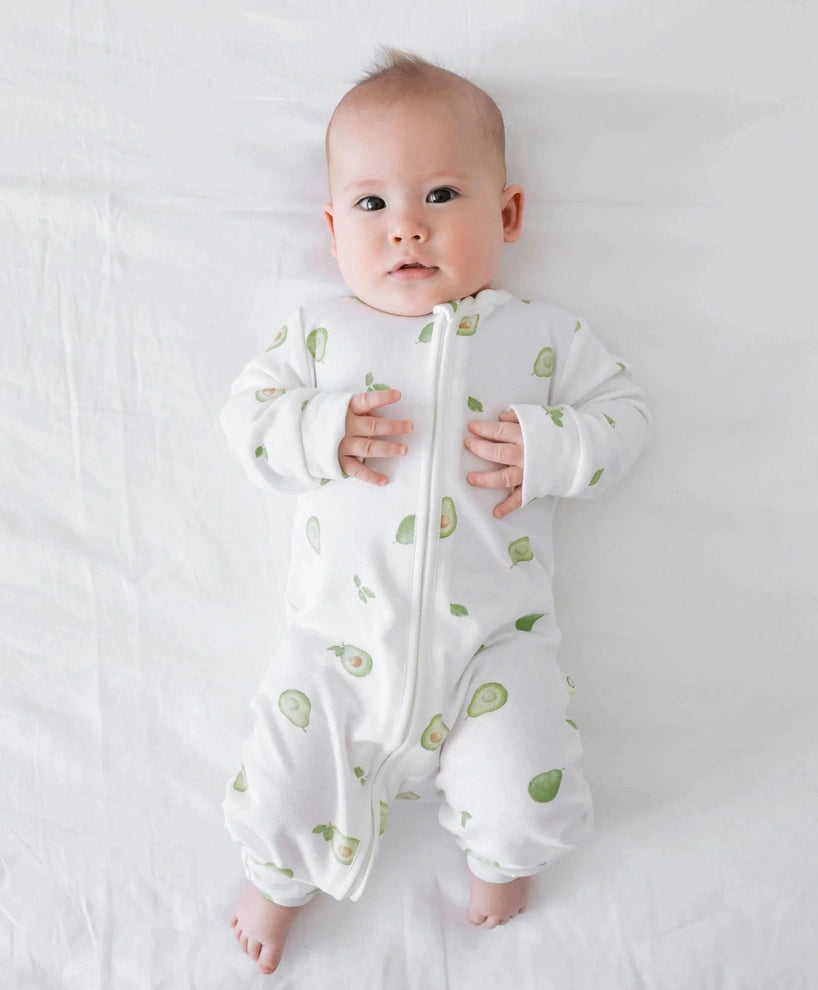 Organic Cotton Growsuit - Avocados
