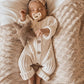 Knitted Cotton Woodlands Blanket - Honey Milk