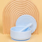 Silicone Suction Bowl w Lid & Spoon - Pastel Sky
