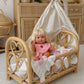 Dolls Strawberry Frilled Bib & Diaper Set - 34-38cm