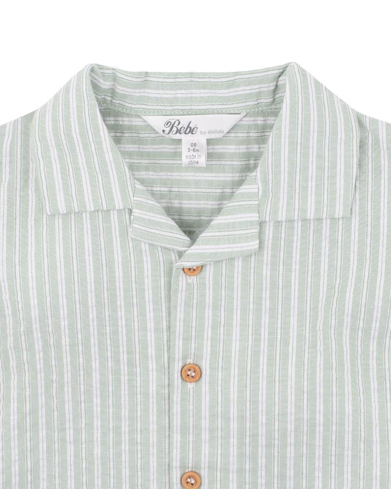 Evan Shirt - Green Stripe