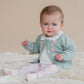 Molly Cardigan w Hand Embroidery - Sage Marl
