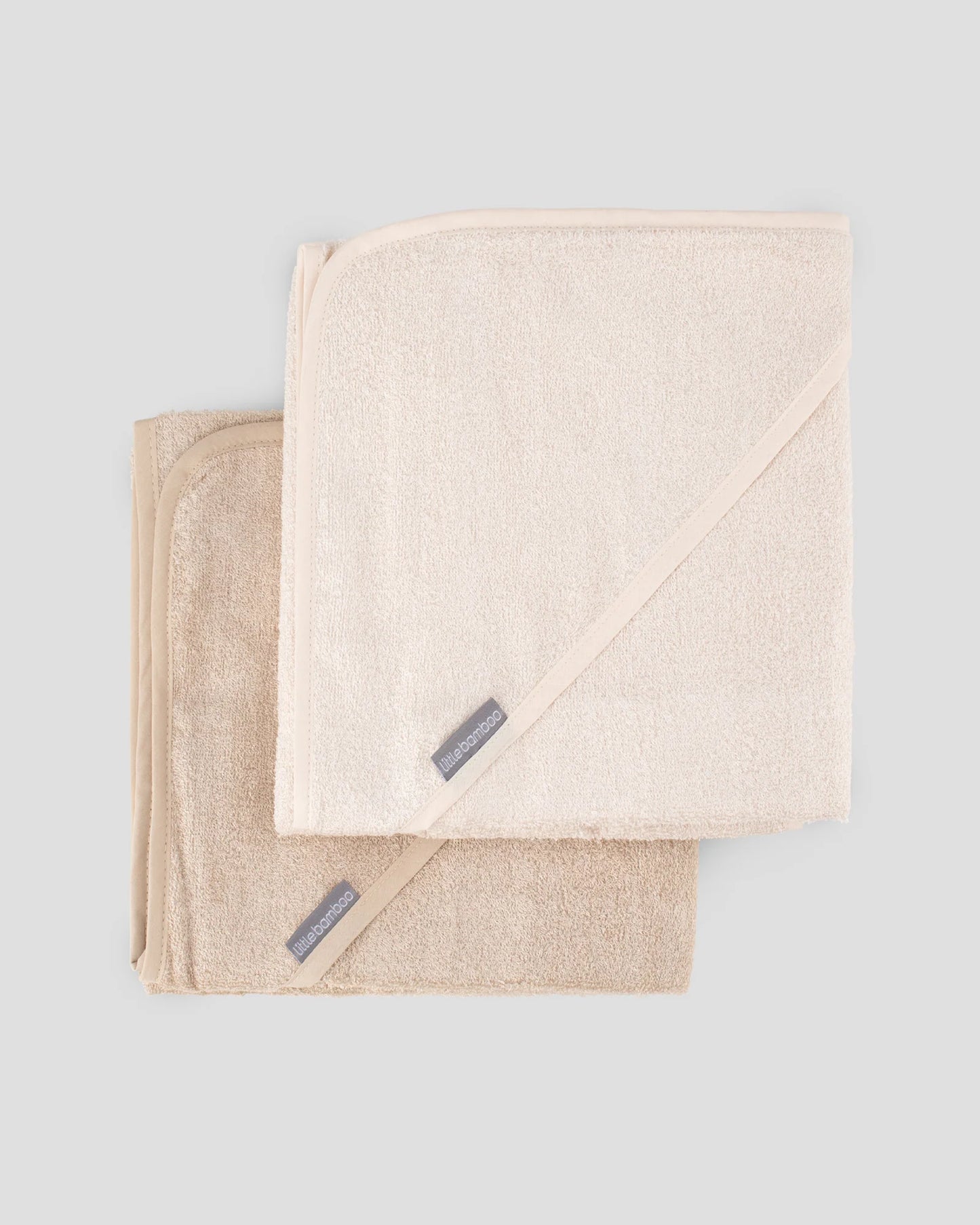 Baby Hooded Towels 2PK - Iced Coffee