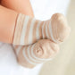 Organic Cotton Baby Socks - Oat Stripes