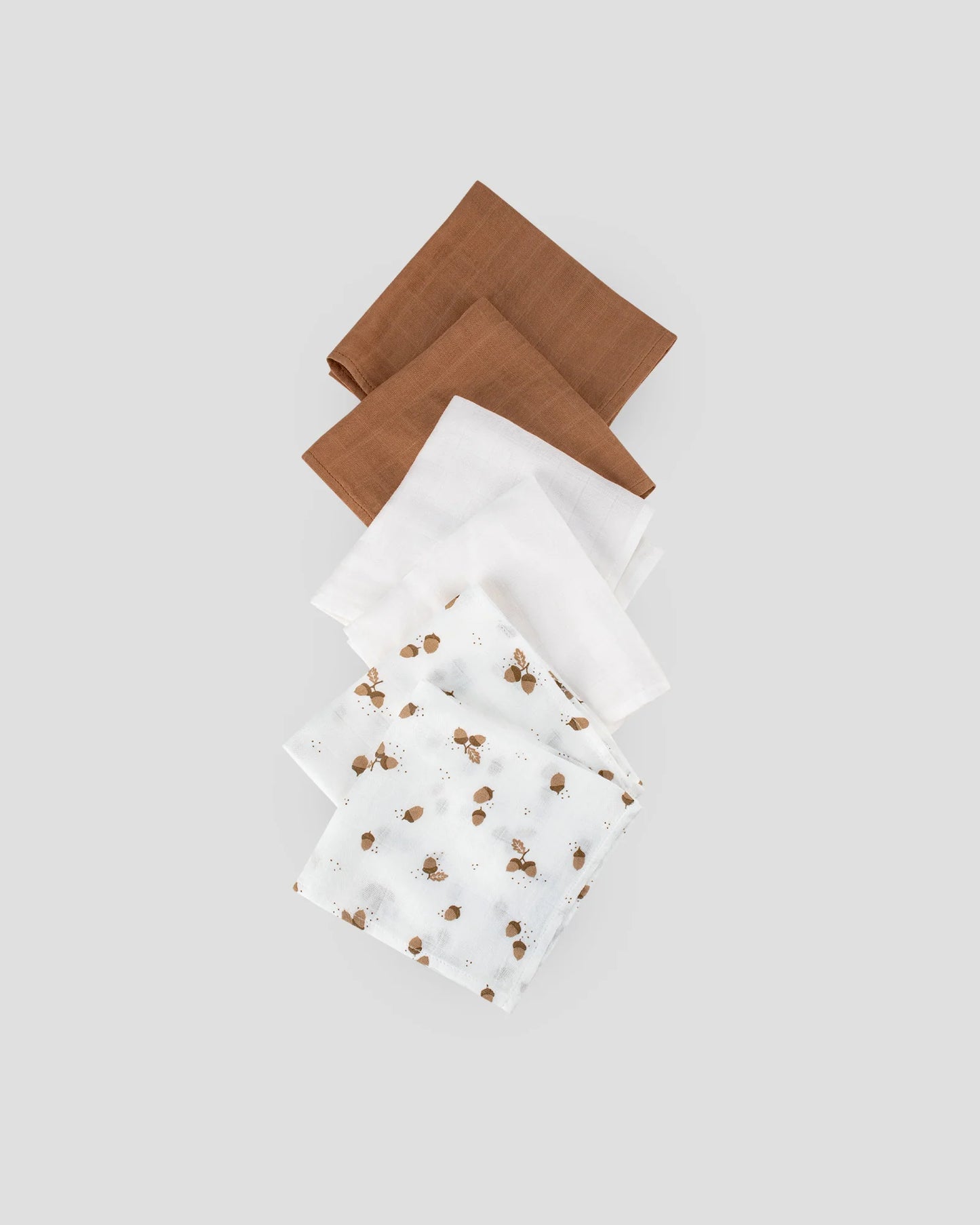 Muslin Washers 6Pk - Iced Coffee