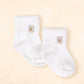 Cotton Ribbed Baby Socks 0-6M - Ivory