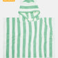 Toshi Hooded Towel - Seagrass Stripe
