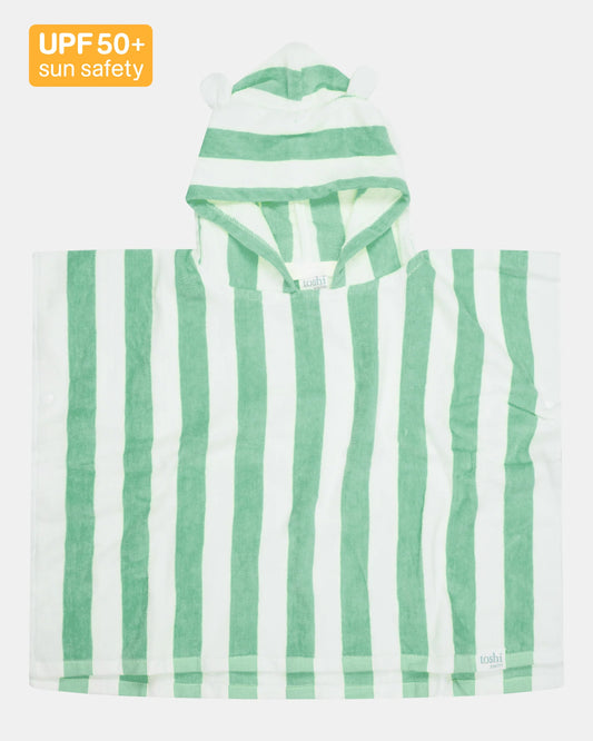 Toshi Hooded Towel - Seagrass Stripe