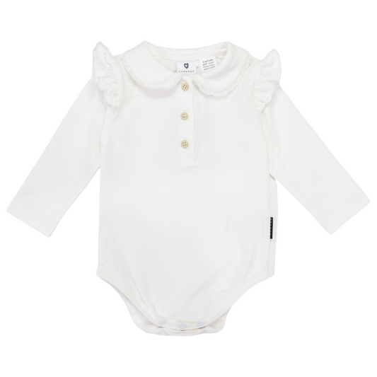 Collared Bodysuit - Beige