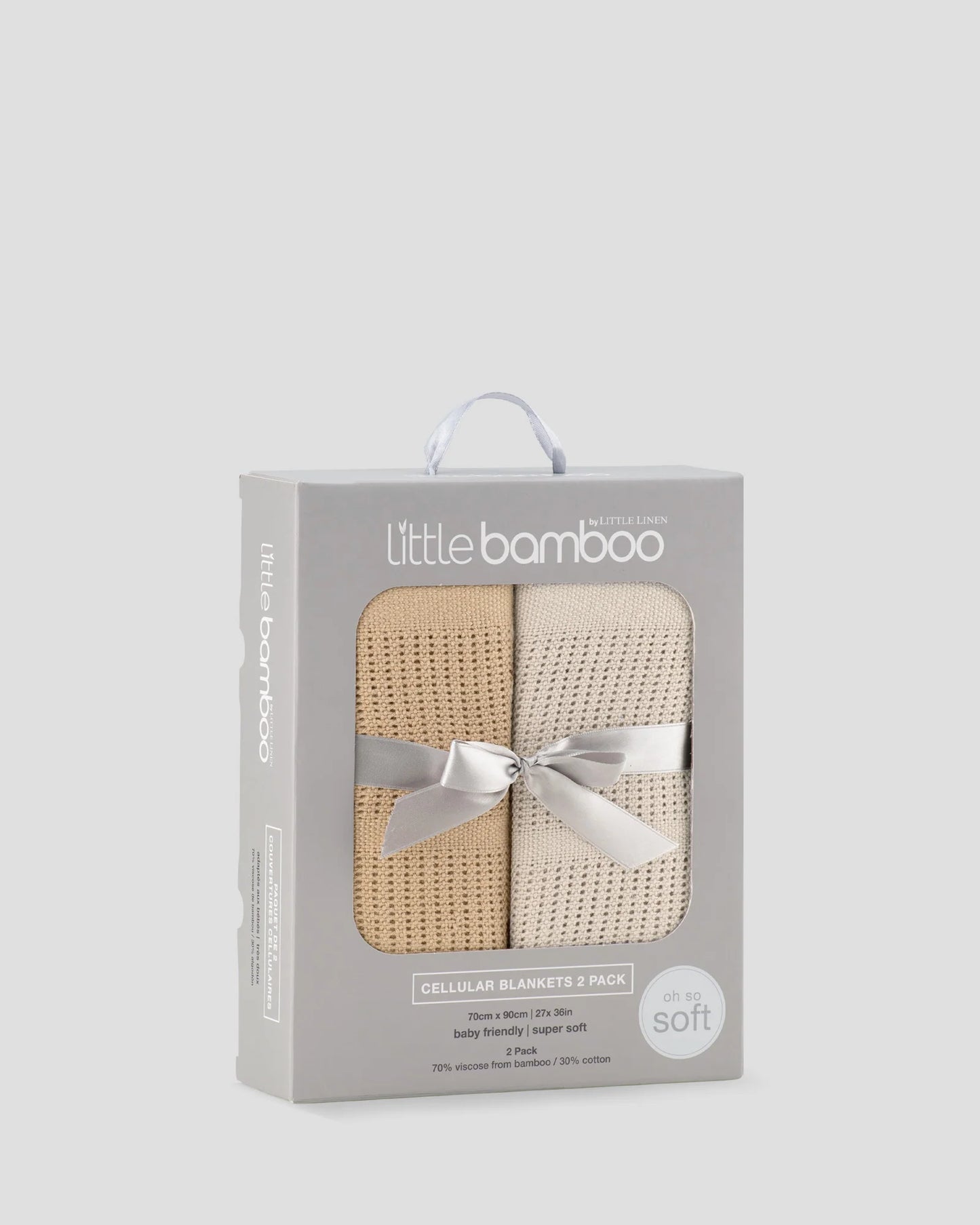 Baby Cellular Blanket 2Pk - Iced Coffee