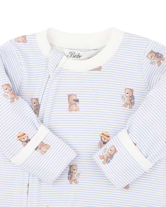 Brady L/S Zipsuit -Brady Stripe