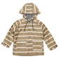Striped Colour Change Raincoat - Chestnut