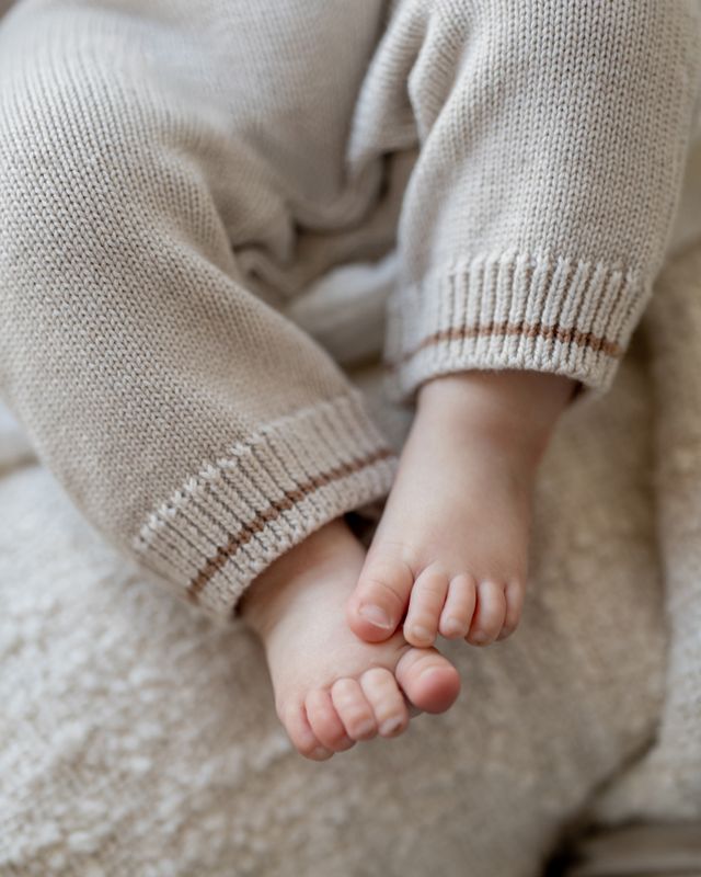 Knitted Dog Romper - Oat