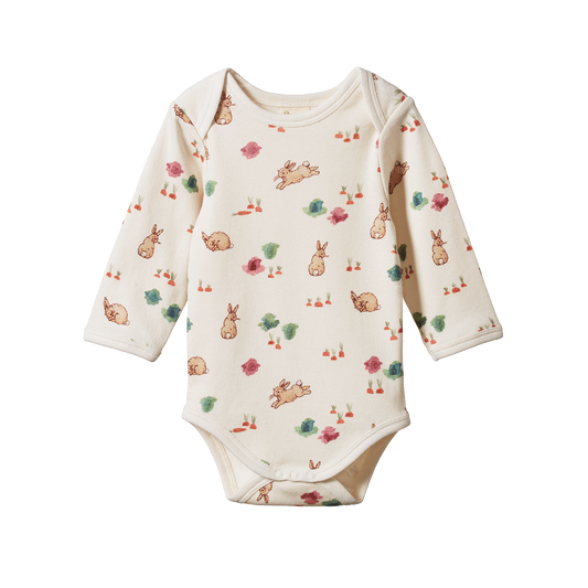 Nature Baby L/S Bodysuit - Country Bunnie
