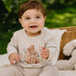 Mateo Bear Tee - Lt Grey Marl