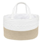 Cotton Rope Nappy Caddy - Natural/White