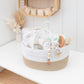 Cotton Rope Nappy Caddy - Natural/White