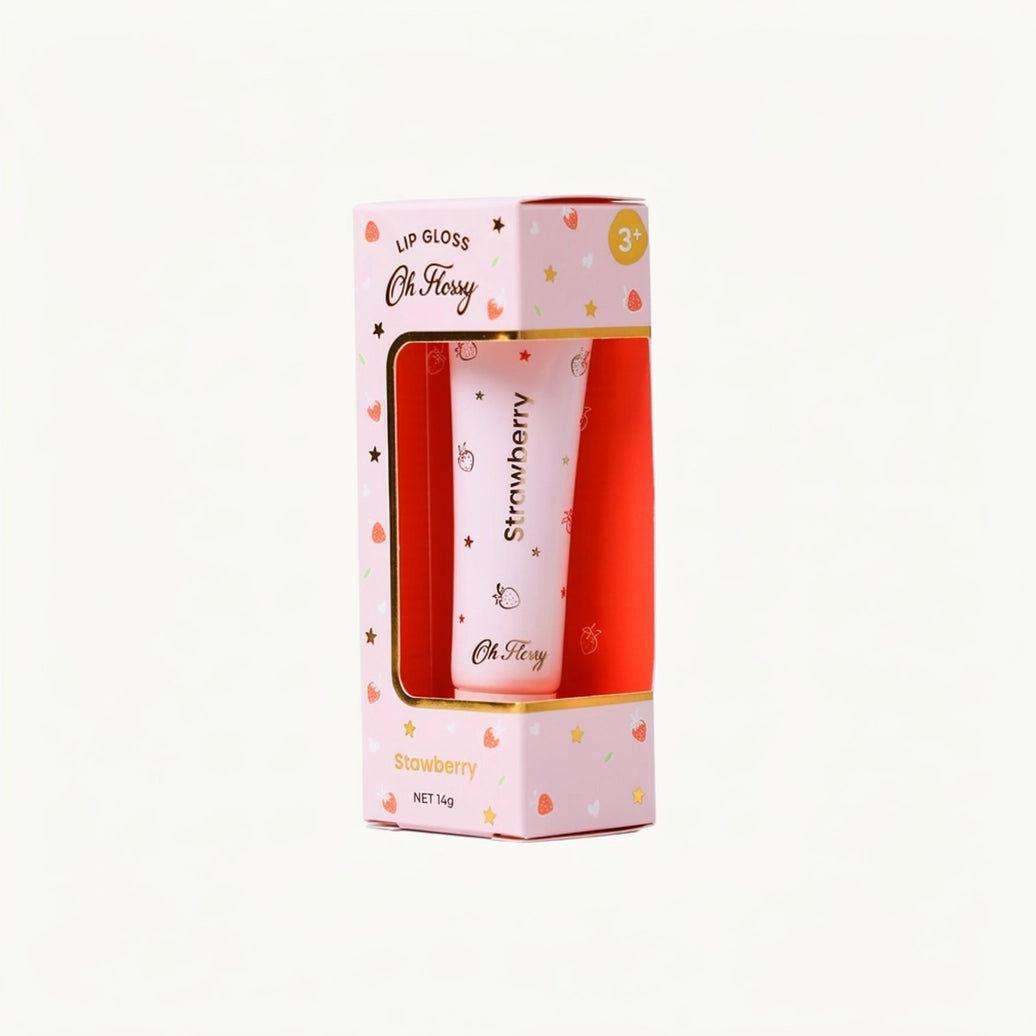 Oh Flossy Individual Natural Lip Gloss - Strawberry