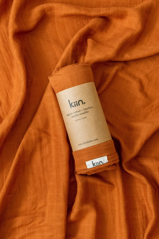 Organic Swaddle - Rust