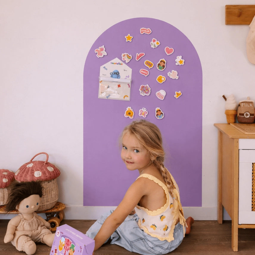 Magnetic Playwall™ | Magnetic Wall Decal For Kids & Playrooms - Lavender