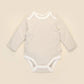Organic Cotton Long Sleeve Bodysuit - Oat Stripes