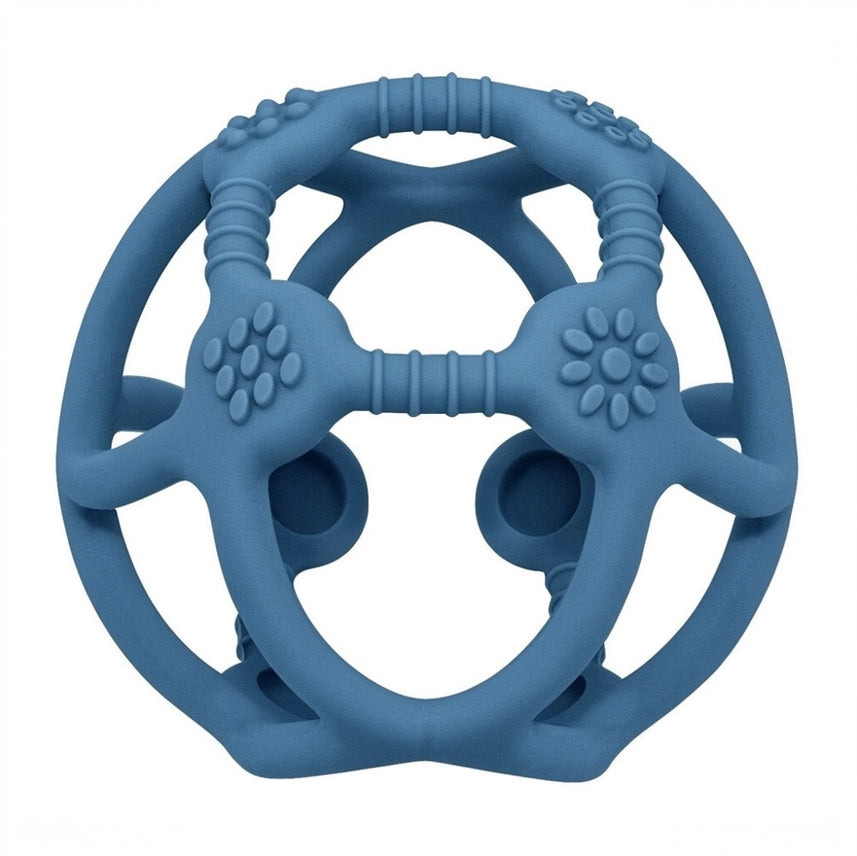 Silicone Teething Ball - Steel Blue