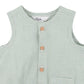 Scott Button Up Bodysuit - Sage Check
