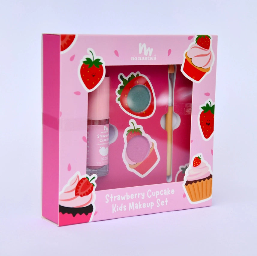 Strawberry Cupcake Natural Makeup Gift Set