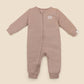 Organic Cotton Waffle Growsuit - Mocha