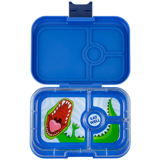 Yumbox Panino 4 Compartment Bento Box - Blue - Dino