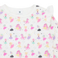 Dancing Unicorn Frill Print Tee - Cream