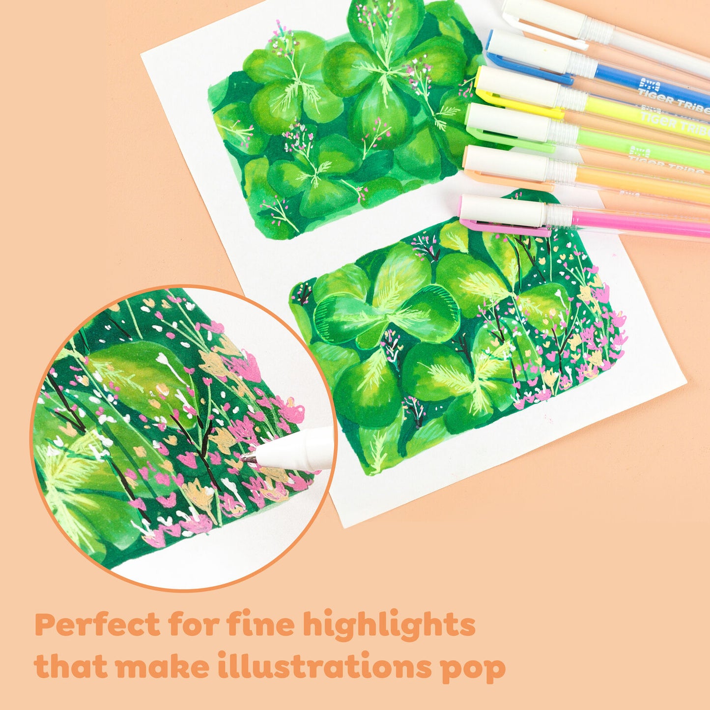 Neon Fine Tip Paint Pens