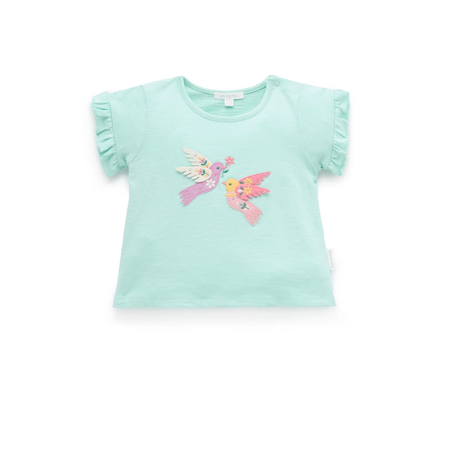 Ruffle Tee - Aloe