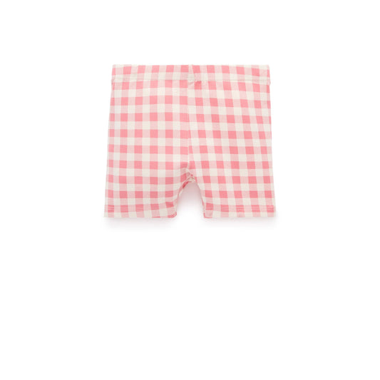 Bike Shorts - Pomergranate Gingham