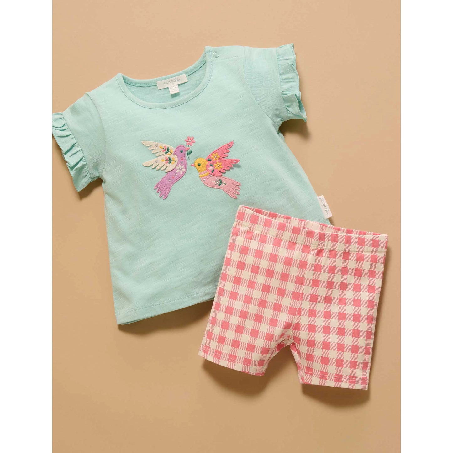 Bike Shorts - Pomergranate Gingham