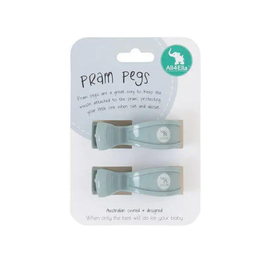 Pram Pegs 2 Pk - Steel Blue