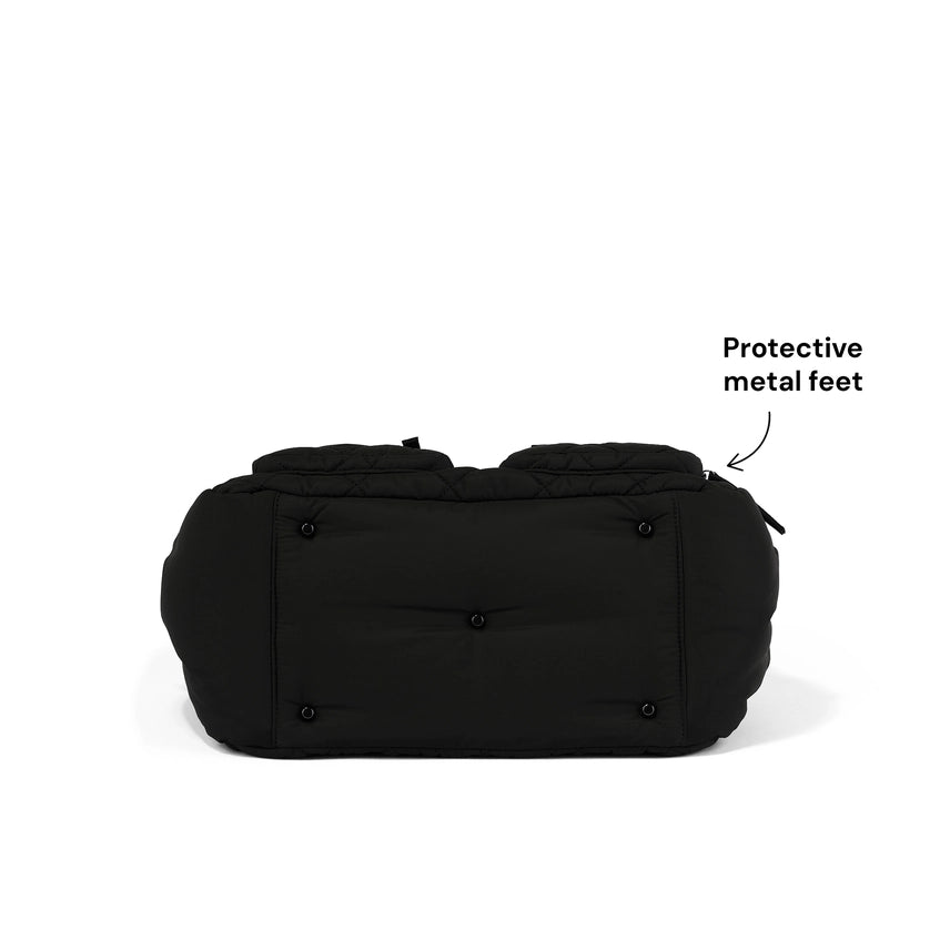 Carry All Nappy Bag - Puffy Black Quilt