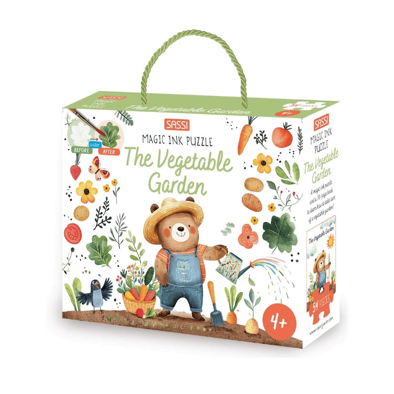 Magic Water Puzzle & Book Set - Vegetable Garden