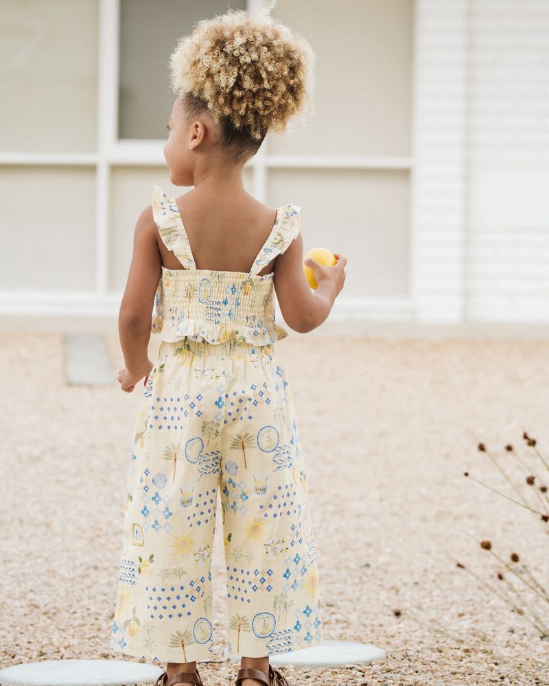 Piccolina Shirred Frill Top - Piccolina Print