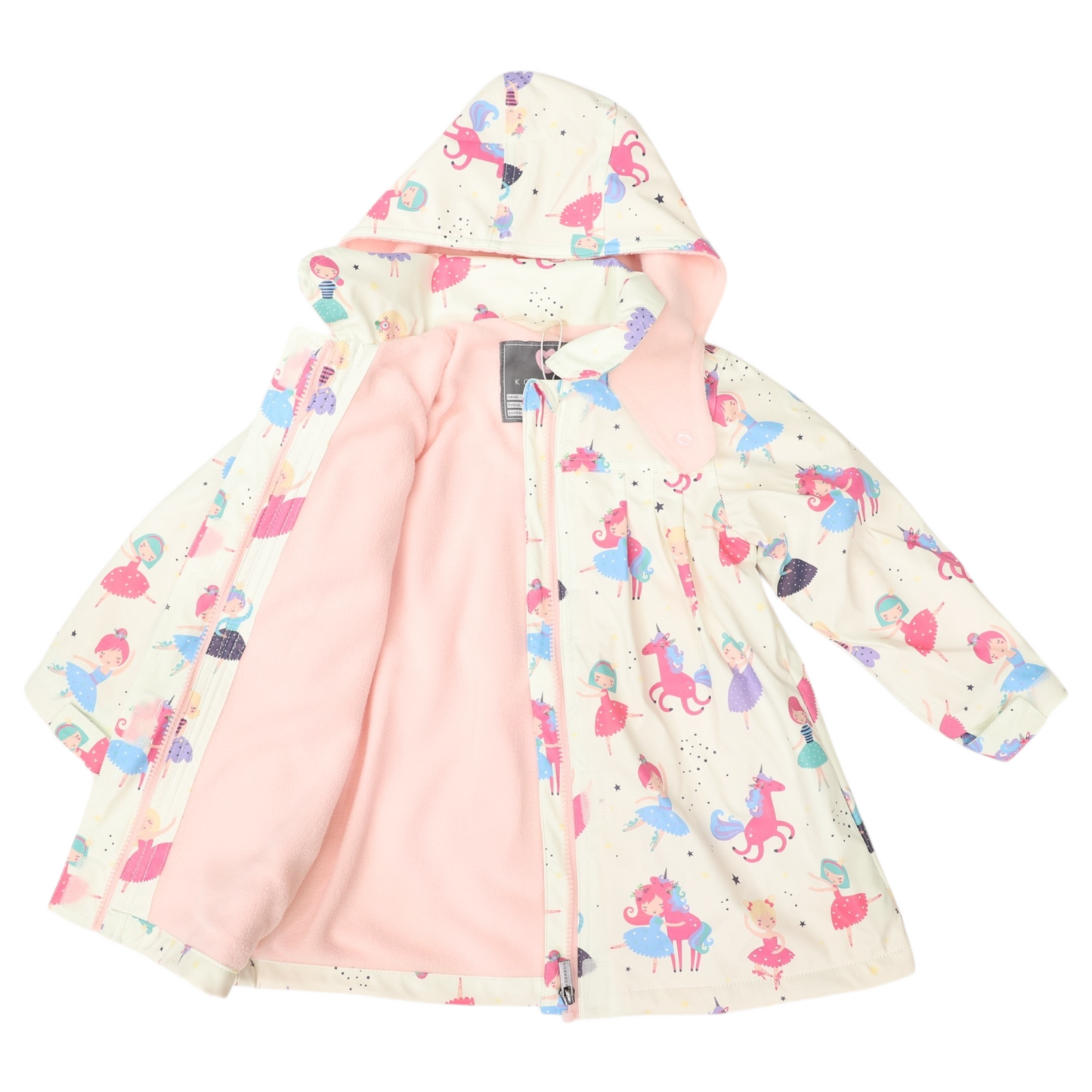 Dancing Unicorn Raincoat - Cream