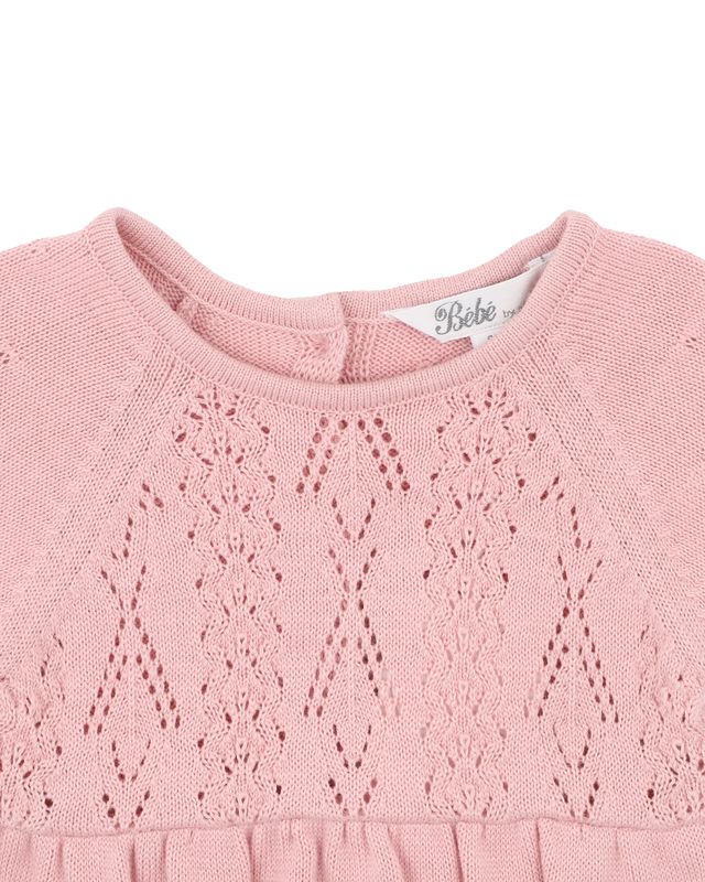 Fern Pointelle Knitted Bodysuit - Blossom