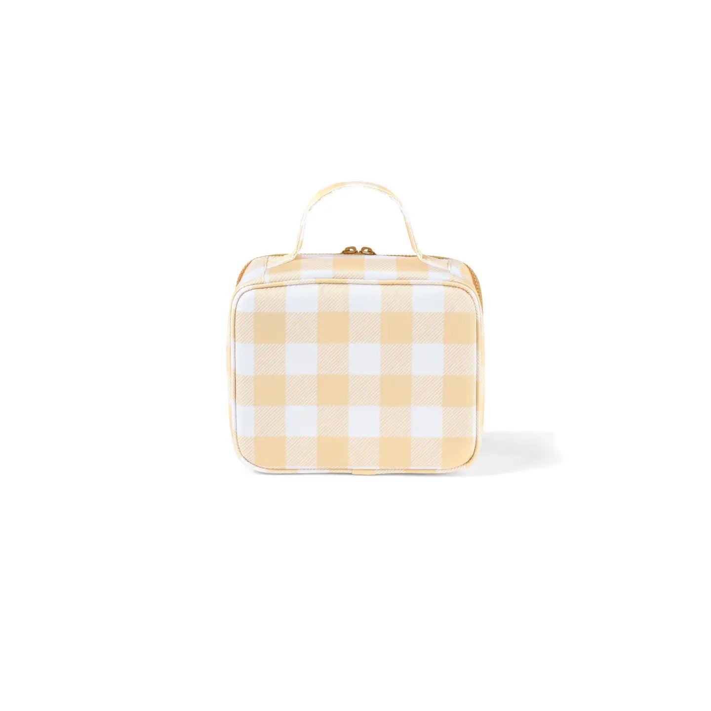 Mini Insulated Lunch Bag - Beige Gingham