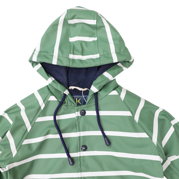 Striped Colour Change Raincoat - Green