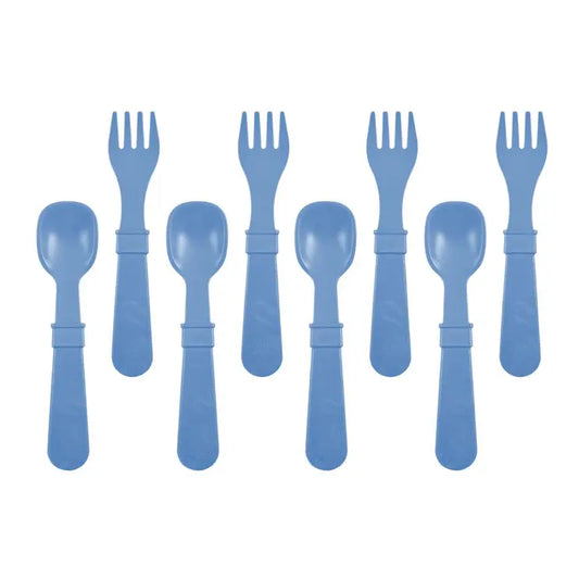 Re-Play Fork and Spoon Set - Denim